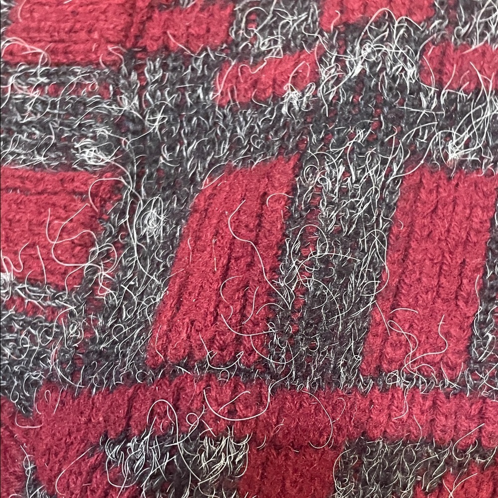 Men's Burgundy & Gray Geometric Button-Front Cardigan Sweater - Picture 4 of 4